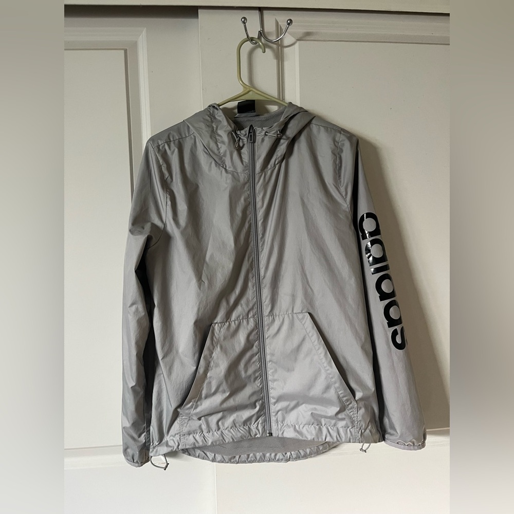 Adidas Metallic Gray Windbreaker
